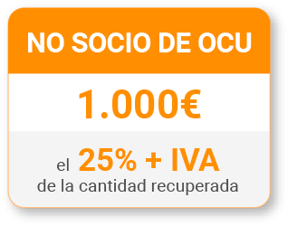 SI NO ERES SOCIO DE OCU PAGARÁS 1.000€